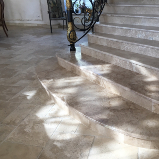 Ликвидация склада камня травертина и мрамора Турция